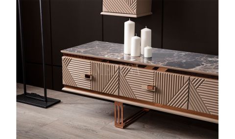 Medusa Home Mobilya - Clara Bronz Tv Ünitesi