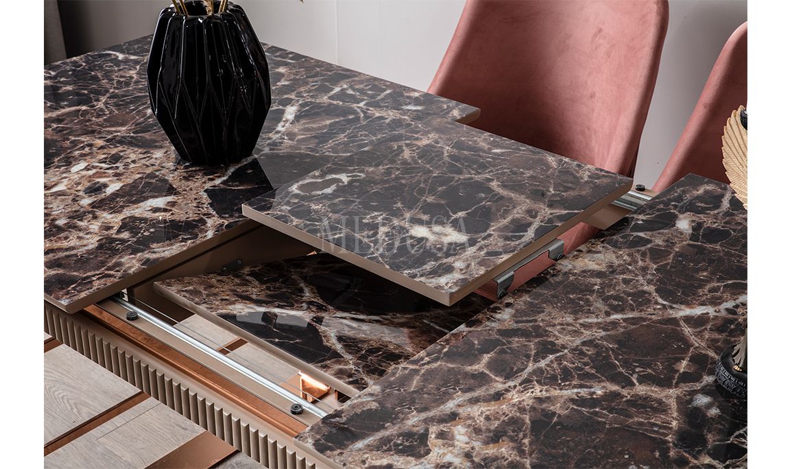 Medusa Home Mobilya - Clara Bronz Yemek Odası