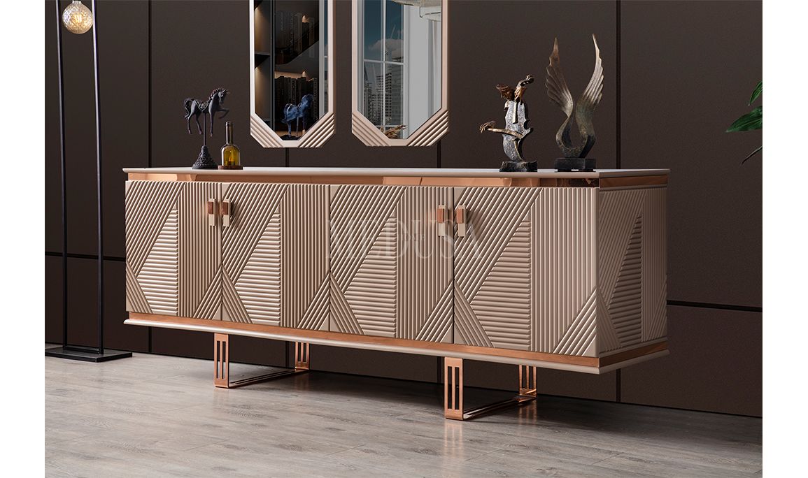 Medusa Home Mobilya - Clara Bronz Yemek Odası