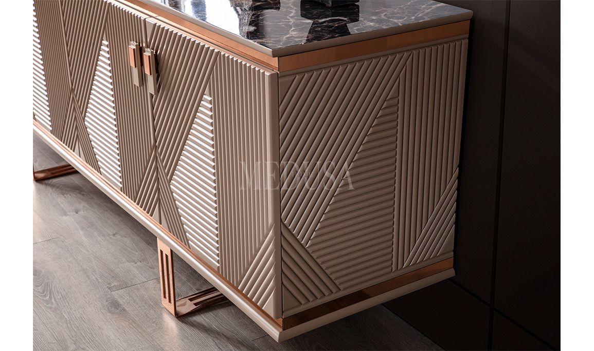 Medusa Home Mobilya - Clara Bronz Yemek Odası