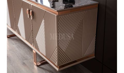 Medusa Home Mobilya - Clara Bronz Yemek Odası