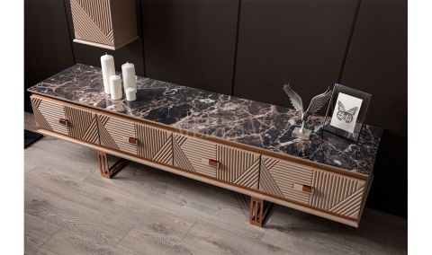 Medusa Home Mobilya - Clara Bronz Yemek Odası