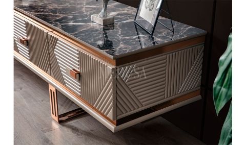 Medusa Home Mobilya - Clara Bronz Yemek Odası