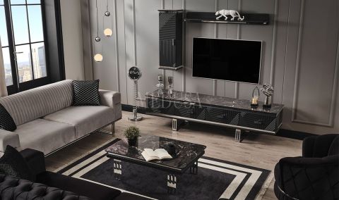 Medusa Home Mobilya - Clara Siyah Tv Ünitesi