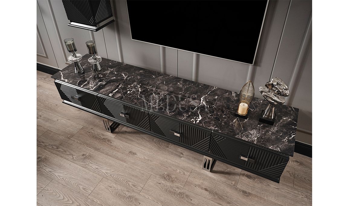 Medusa Home Mobilya - Clara Siyah Tv Ünitesi