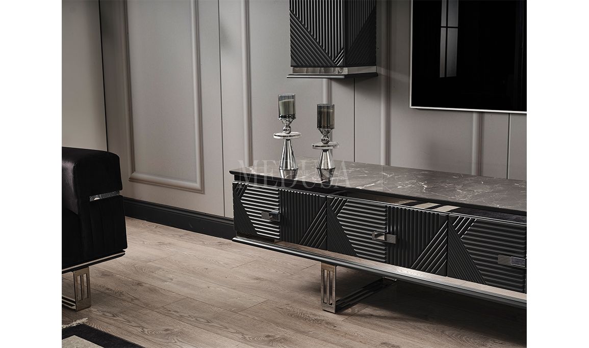 Medusa Home Mobilya - Clara Siyah Tv Ünitesi