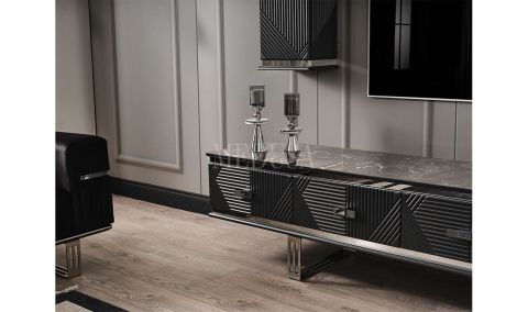 Medusa Home Mobilya - Clara Siyah Tv Ünitesi