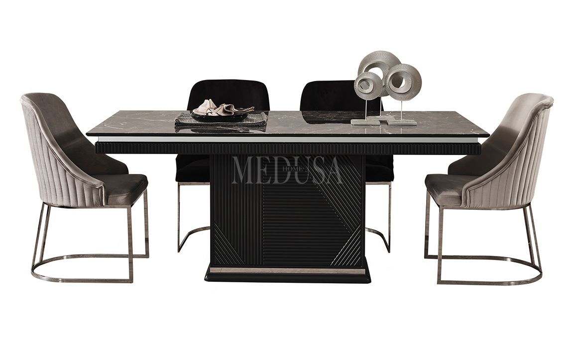 Medusa Home Mobilya - Clara Siyah Yemek Masası