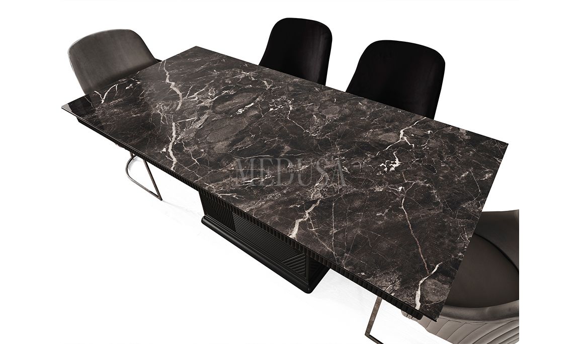 Medusa Home Mobilya - Clara Siyah Yemek Masası