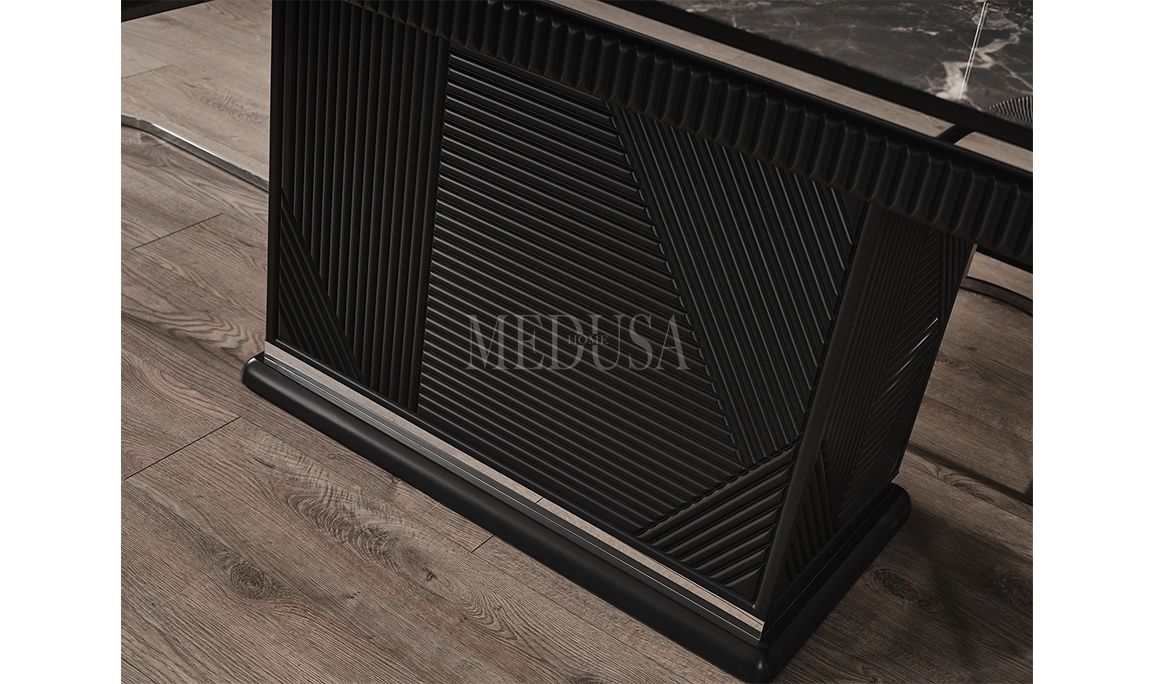 Medusa Home Mobilya - Clara Siyah Yemek Masası