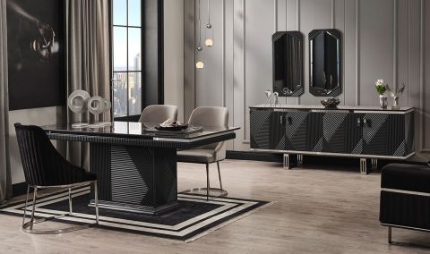 Medusa Home - Clara Siyah Yemek Odası Medusa Home - Clara Siyah Yemek Odası