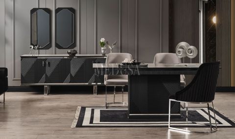 Medusa Home Mobilya - Clara Siyah Yemek Odası
