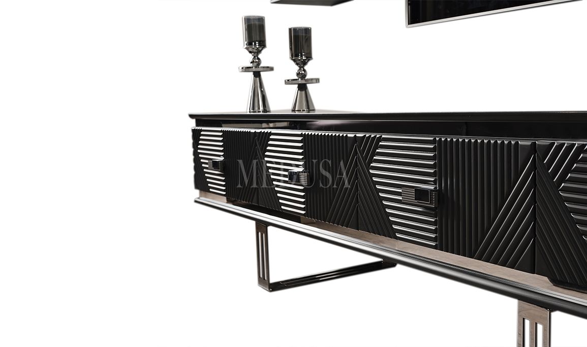 Medusa Home Mobilya - Clara Siyah Yemek Odası
