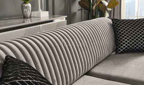 Medusa Home Mobilya - Clara Üçlü Koltuk Gri