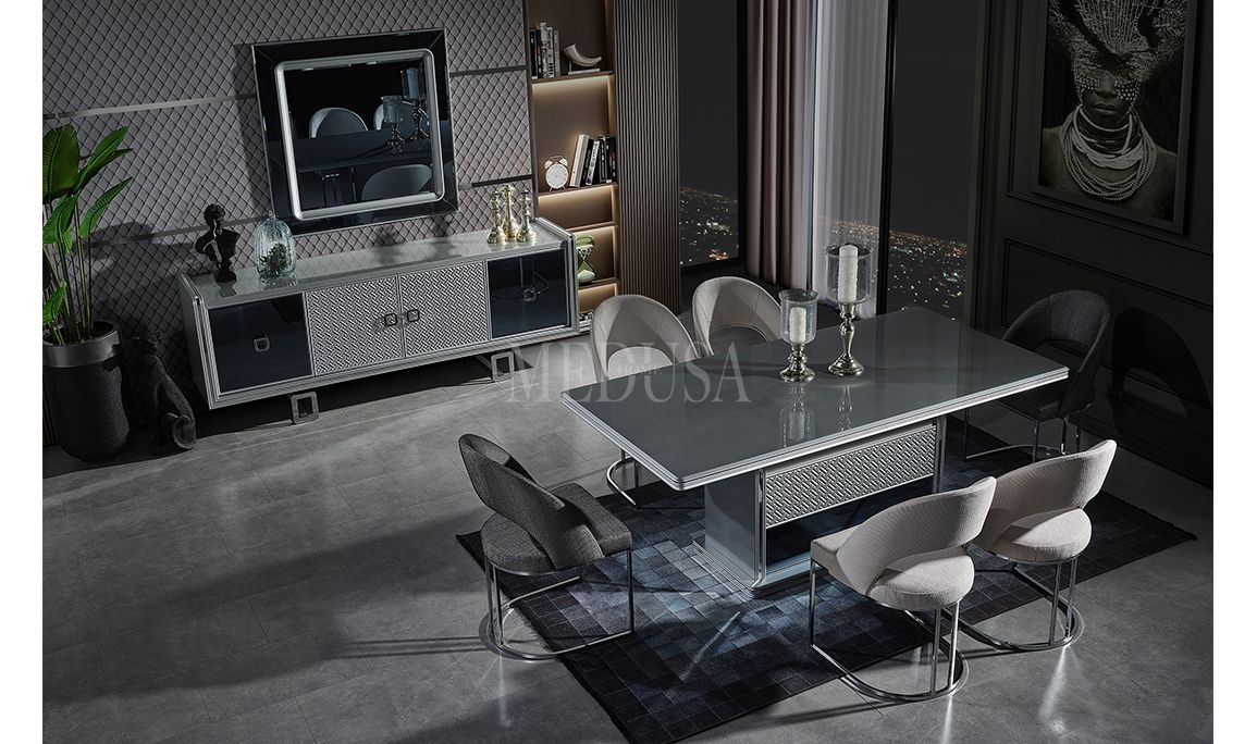 Medusa Home Mobilya - Class Gri Yemek Odası