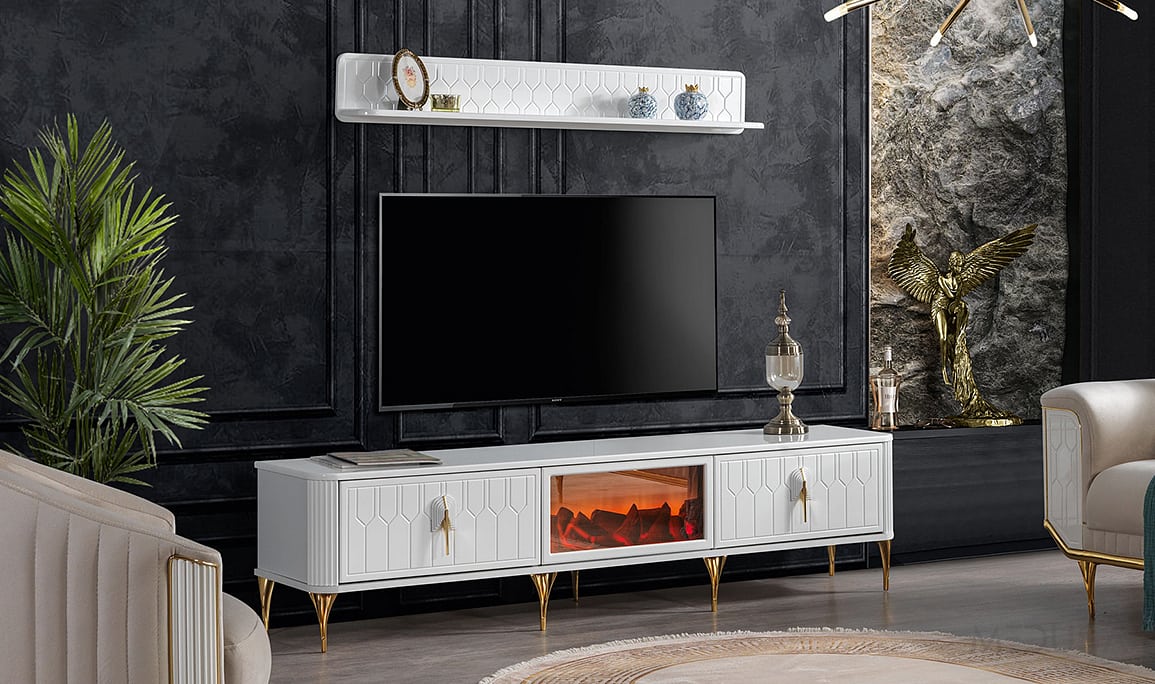 Medusa Home Mobilya - Constantine Şömineli Tv Ünitesi