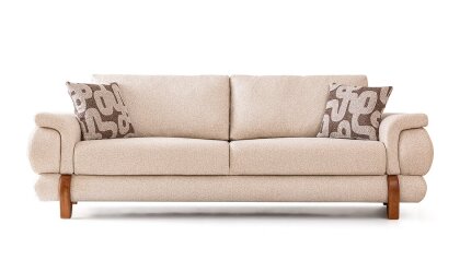 Medusa Home Mobilya - Cooper Bej Üçlü Koltuk