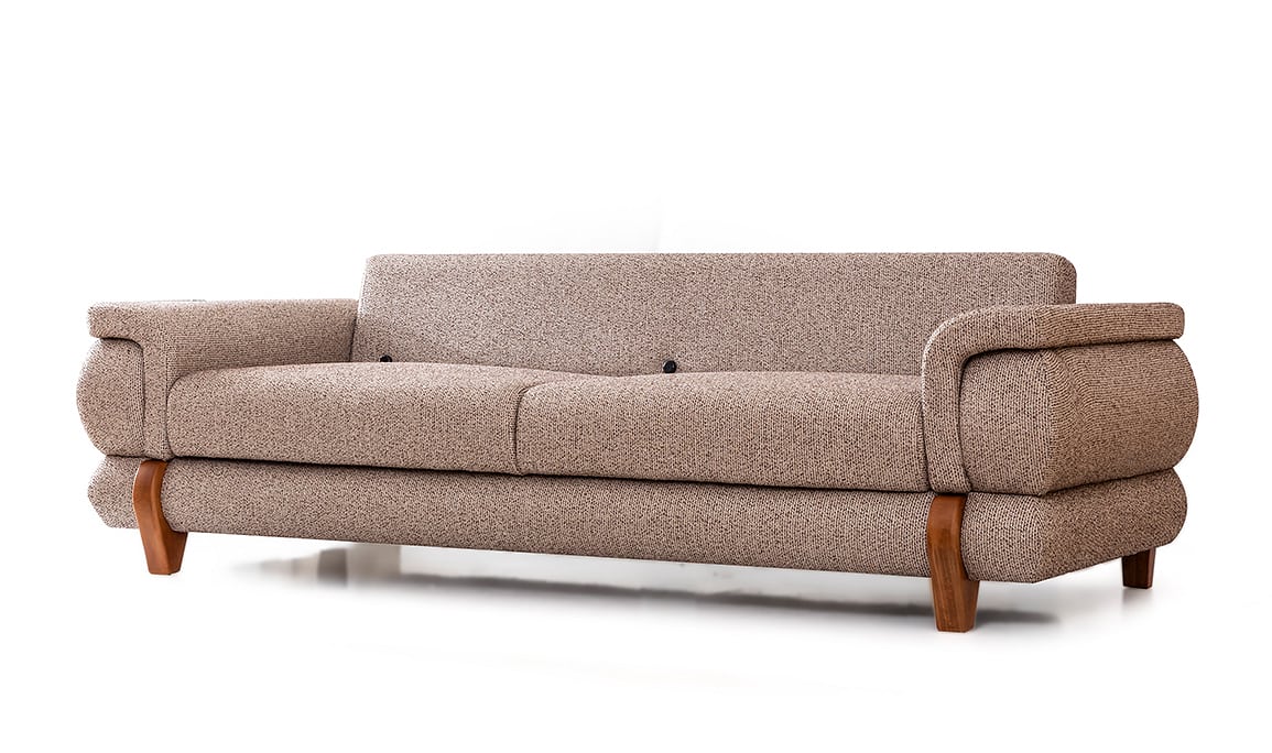 Medusa Home Mobilya - Cooper Kahve Üçlü Koltuk