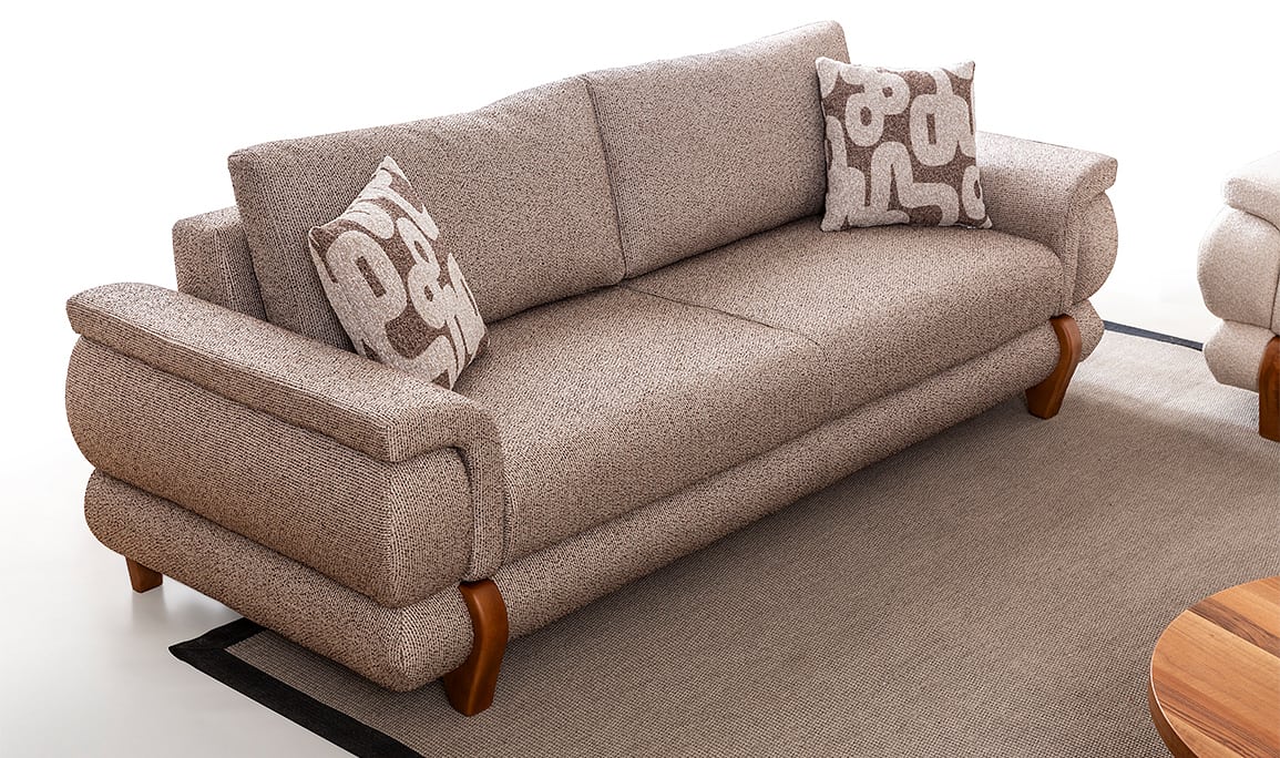 Medusa Home Mobilya - Cooper Kahve Üçlü Koltuk