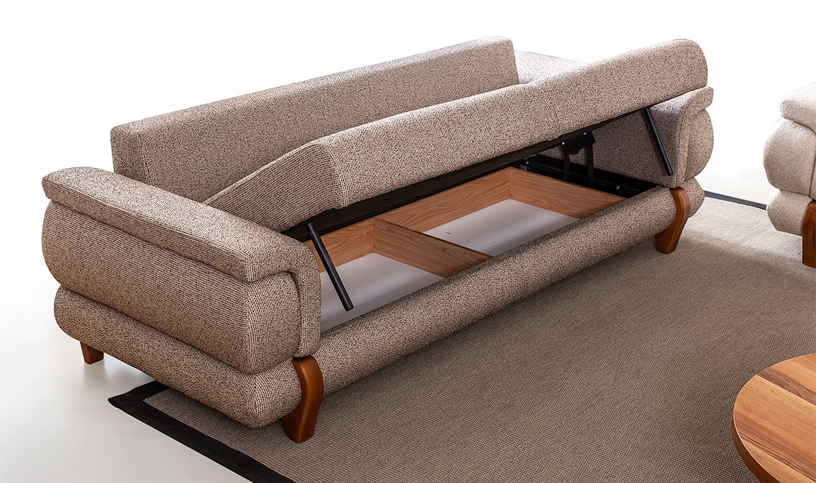 Medusa Home Mobilya - Cooper Kahve Üçlü Koltuk