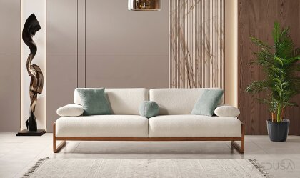 Medusa Home - Cosa Krem Üçlü Koltuk Medusa Home - Cosa Krem Üçlü Koltuk