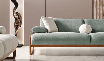 Medusa Home Mobilya - Cosa Yeşil Üçlü Koltuk