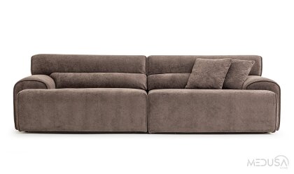 Medusa Home Mobilya - Cosmos Kahve Üçlü Koltuk