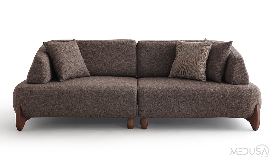 Medusa Home Mobilya - Cosy Kahve Üçlü Koltuk