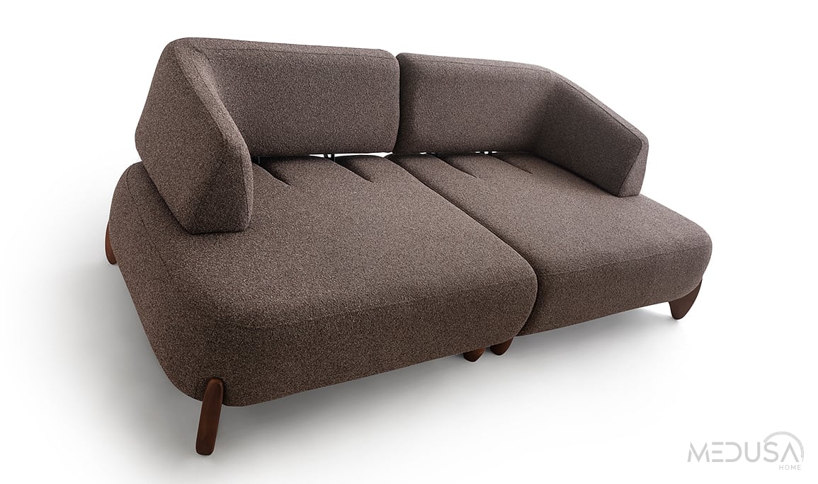 Medusa Home Mobilya - Cosy Kahve Üçlü Koltuk