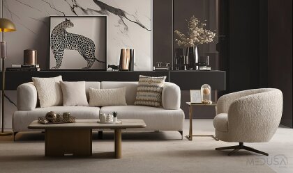 Medusa Home Mobilya - Cratos Antik Yataklı Koltuk Takımı