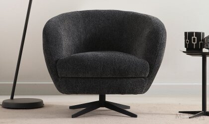 Medusa Home Mobilya - Cratos Antrasit Döner Berjer