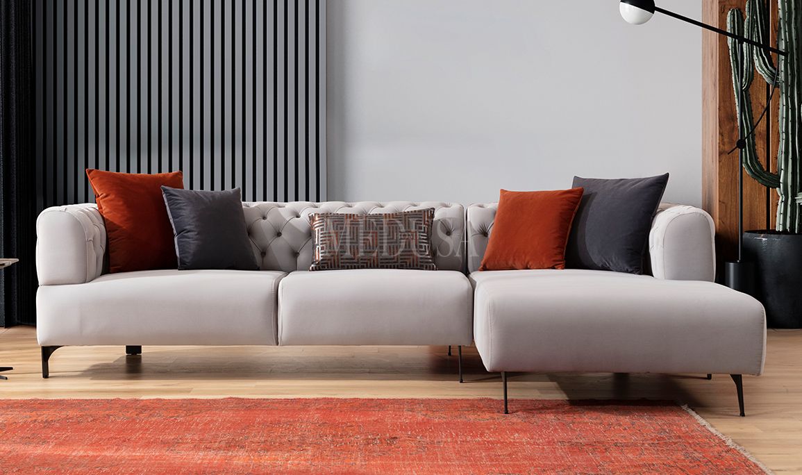 Medusa Home Mobilya - Cratos Kapitoneli Köşe Takımı