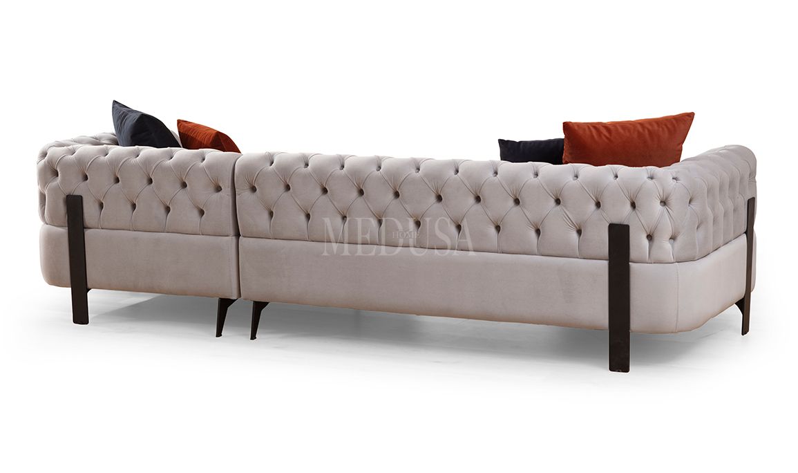 Medusa Home Mobilya - Cratos Kapitoneli Köşe Takımı