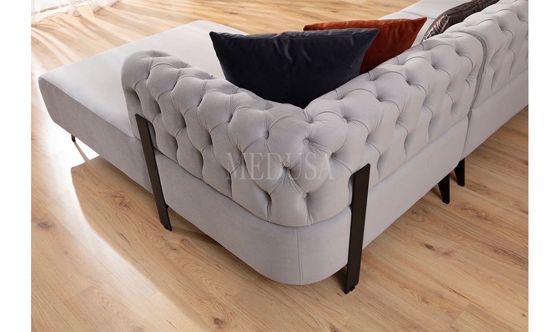 Medusa Home Mobilya - Cratos Kapitoneli Köşe Takımı
