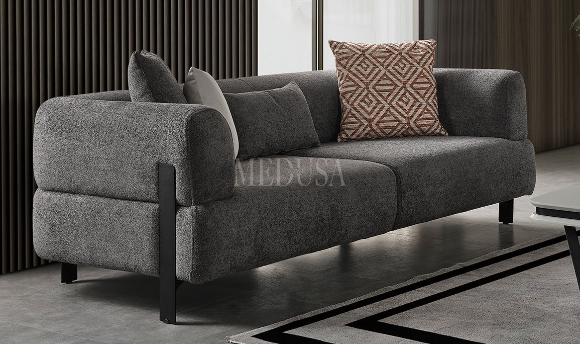 Medusa Home Mobilya - Cratos Live Düz Üçlü Koltuk