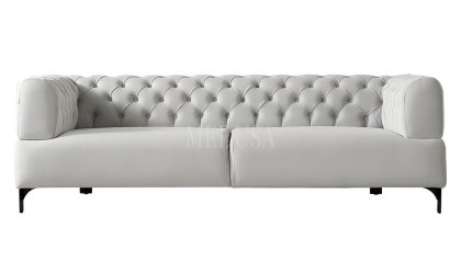 Medusa Home Mobilya - Cratos Live Kapitoneli Üçlü Koltuk