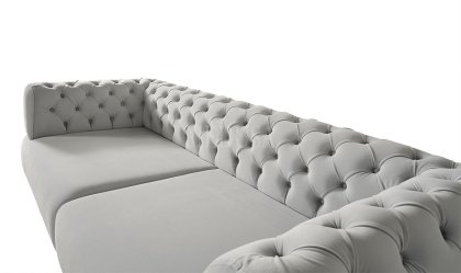 Medusa Home Mobilya - Cratos Live Kapitoneli Üçlü Koltuk