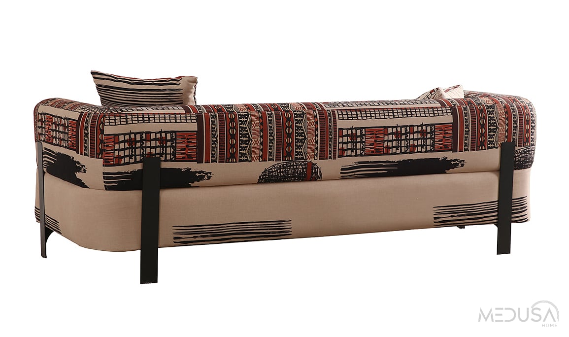 Medusa Home Mobilya - Cratos Premium Desenli Üçlü Koltuk