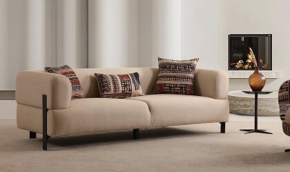 Medusa Home Mobilya - Cratos Premium Düz Üçlü Koltuk