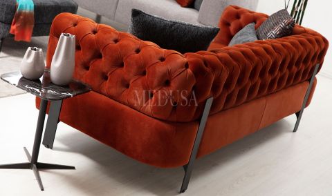 Medusa Home Mobilya - Cratos Üçlü Koltuk Kapitoneli