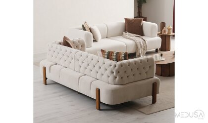 Medusa Home Mobilya - Cratos Wood Yataklı Koltuk Takımı