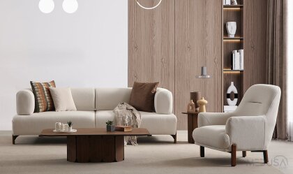 Medusa Home Mobilya - Cratos Wood Yataklı Koltuk Takımı