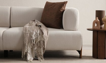 Medusa Home Mobilya - Cratos Wood Yataklı Üçlü Koltuk