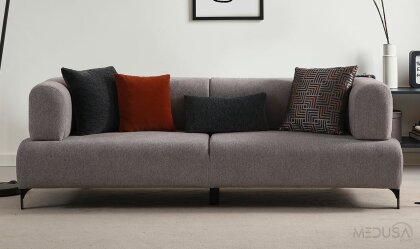 Medusa Home - Cratos Yataklı Antrasit Üçlü Koltuk Medusa Home - Cratos Yataklı Antrasit Üçlü Koltuk