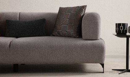 Medusa Home Mobilya - Cratos Yataklı Antrasit Üçlü Koltuk
