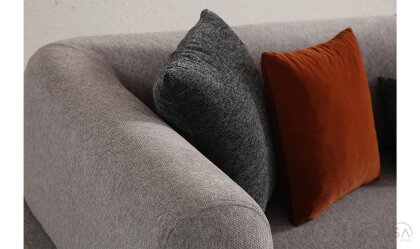 Medusa Home Mobilya - Cratos Yataklı Antrasit Üçlü Koltuk
