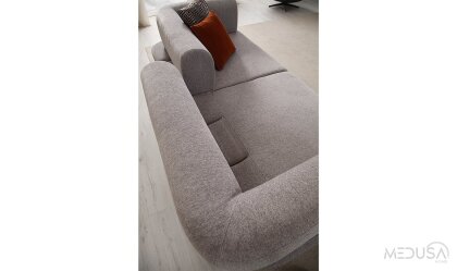 Medusa Home Mobilya - Cratos Yataklı Antrasit Üçlü Koltuk