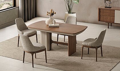 Medusa Home - Cremelia New Açılır Yemek Masası