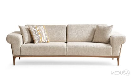 Medusa Home Mobilya - Cremelia Üçlü Koltuk