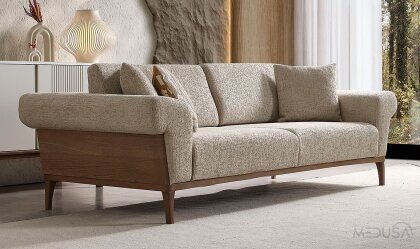 Medusa Home Mobilya - Cremelia Üçlü Koltuk